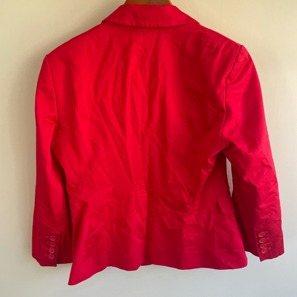Red Express Button Down Blazer, Size 10 - image 4